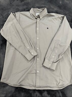 Carhartt WIP Work in Progress Men’s Button-Down Oxford Shirt - Gray XXL